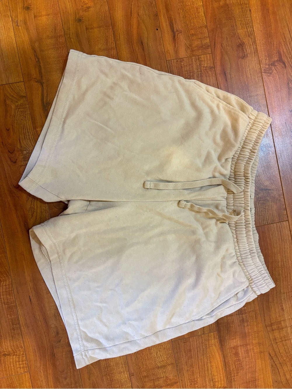 Men's Casual Drawstring Shorts - Cream